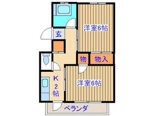 天王前コーポの物件間取画像